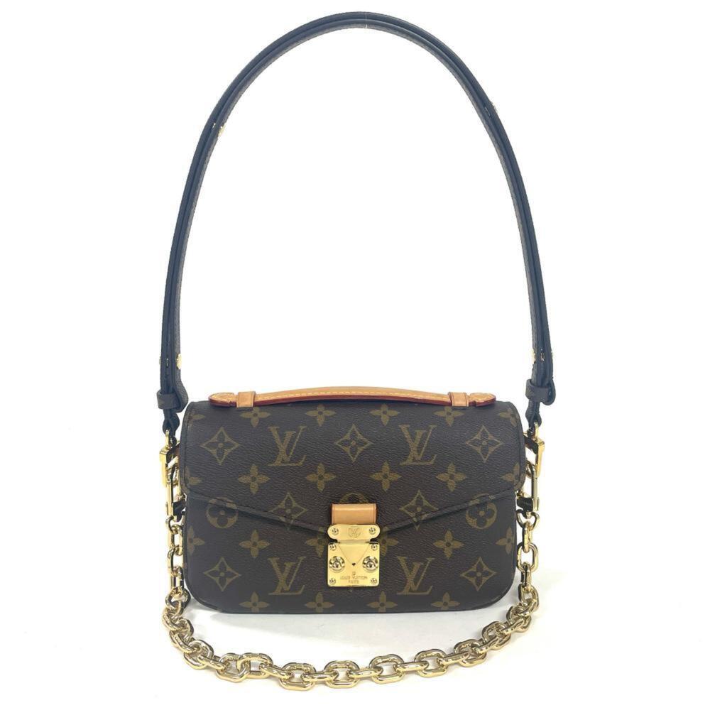 Louis Vuitton Pochette Metis EW Shoulder Bag, Monogram Canvas, M46279, Brown